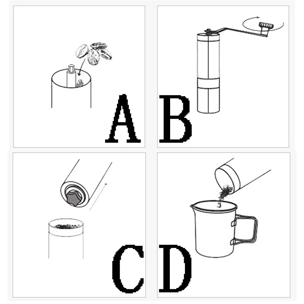 Портативная ручная кофемолка из нержавеющей стали, коническая мельница для заусенцев