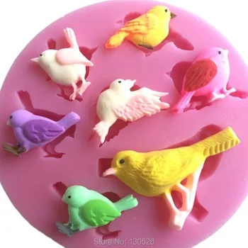 

Different Kinds Of Cute Bird Shape Silicone Fondant Candle Molds Chocolate Moulds For Cakes Cooking Tools