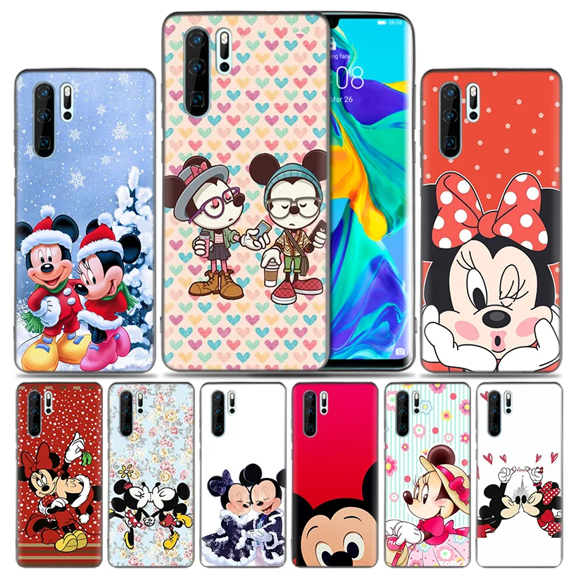 

Mickey Minnie Mouse Christmas Fashion Soft Rubber Case For Huawei Honor 8X 9 10 8C Mate 20 lite Y9 Y6 Y7 Prime Pro 2019 Cover