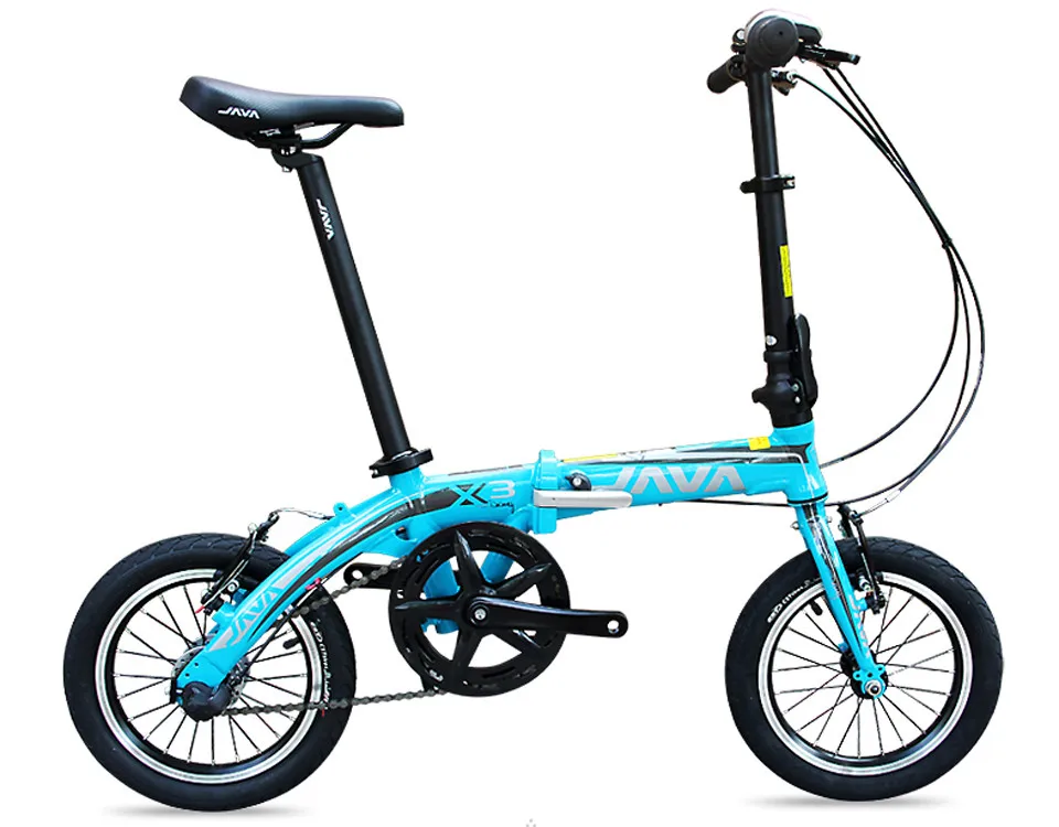 The new 14-inch aluminum alloy folding bike Ultralight JAVA X3 Double Brake bicycle