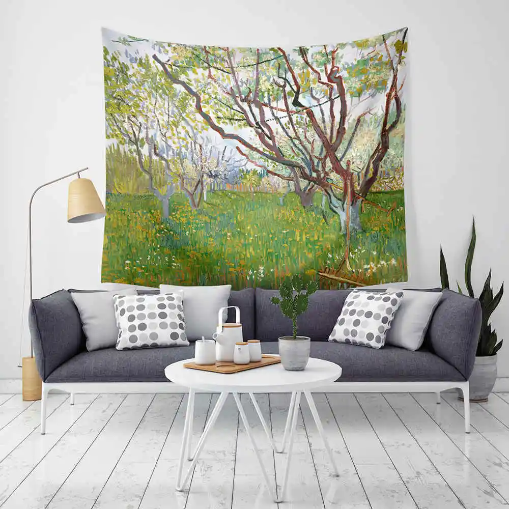 

Beautiful Winter Trees Printed Mandala Tapestry Home Decorations Macrame Wall Hanging Tapestry Home Decoration Accessories