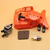 Стартовый карбюратор, комплект воздушных фильтров для STIHL FS55 FS46 FS45 FS38 FC55 HL45 KM55 FS 55, триммер, бородка 41401200619 ► Фото 3/4