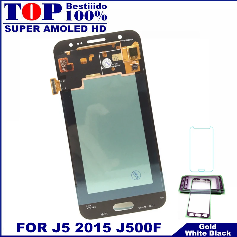 

100% Tested Super AMOLED LCD For Samsung Galaxy J5 2015 J500 J500F J500FN J500H J500M LCD Display Touch Screen Digitizer 20pins