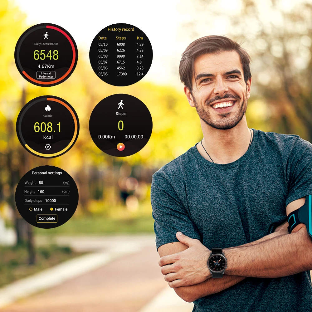 Bluetooth Smart Watch Android 512MB+8GB Smartwatch Men Heart Rate Monitor Pedometer Smart Watches for Android IOS Watch Phone