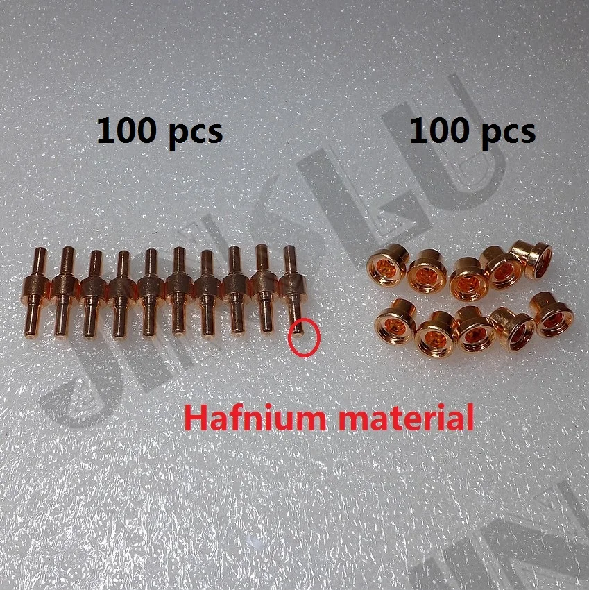 

PT-31 PT31 Consumables Kit Tip 100pcs + Hafnium Electrode 100pcs Air plasma cutter torch Cutting Machine Cut-40 CT-312 200pcs