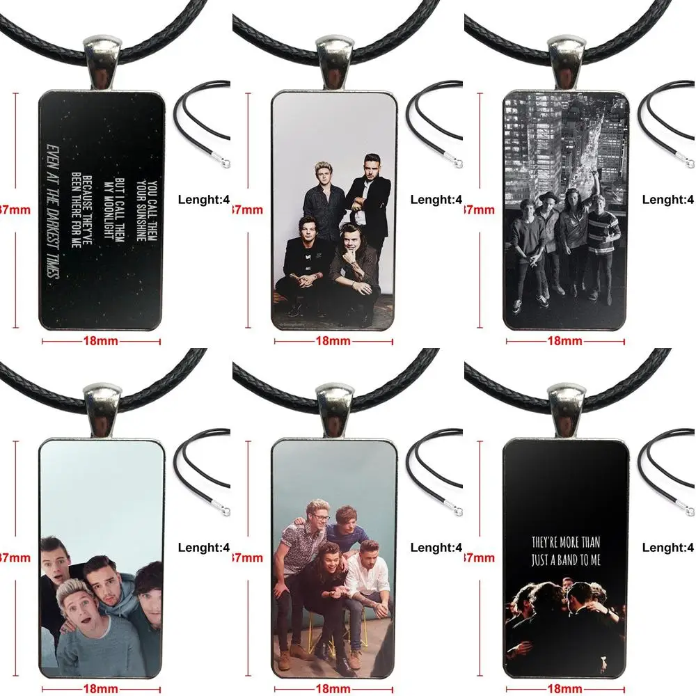 

Harry Styles One Direction 1d Louis Tomlinson Necklace Fashion Long Chain With Rectangle Necklace Jewelry For Women Men Party