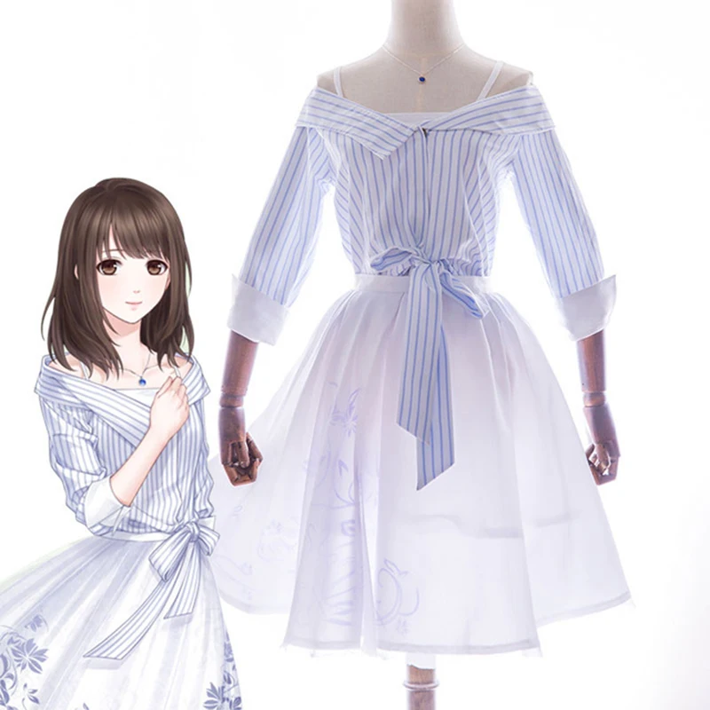 

COSHER Game Love and producer You ran Cosplay Costumes Girls Women Beautu Dress Gifts Necklace and Camisole Party COS clothes