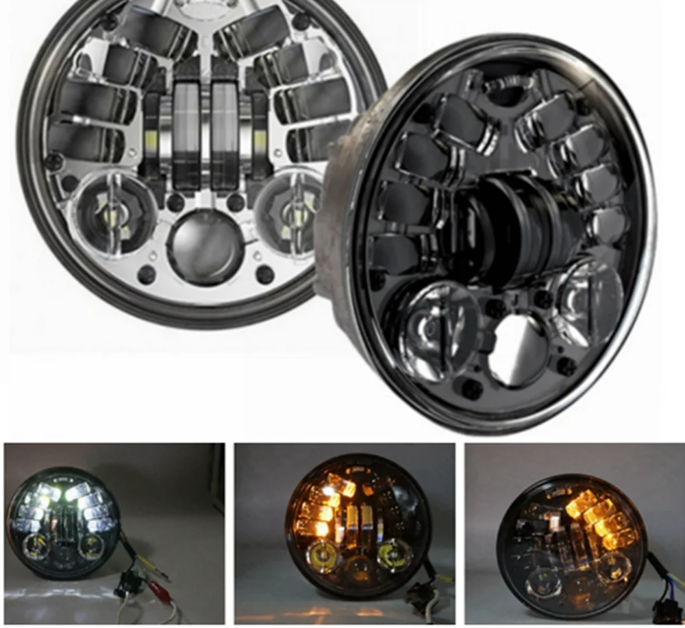 5.75 Inch Left And Right Turn Signal Motorcycle Led Headlight For