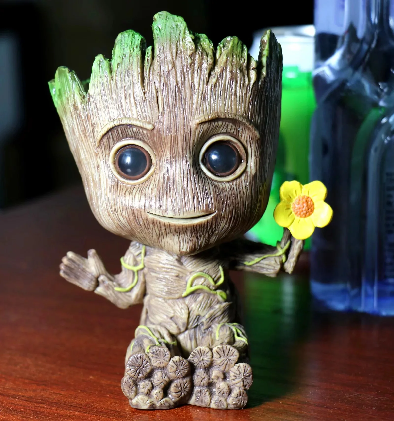 Marvel Guardians of The Galaxy Avengers милый цветочный горшок на дереве игрушечный модель