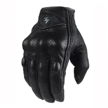 2018 Retro Perforated Leather Motorcycle Gloves Cycling Moto Motorbike Protective Gears Motocross Glove winter man Gift