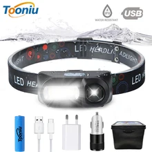 Супер яркий светодиодный налобный фонарь COB рабочий светильник 7 светильник ing режимы Питание от батареи 18650 подходит для рыбалки, кемпинга и т. д