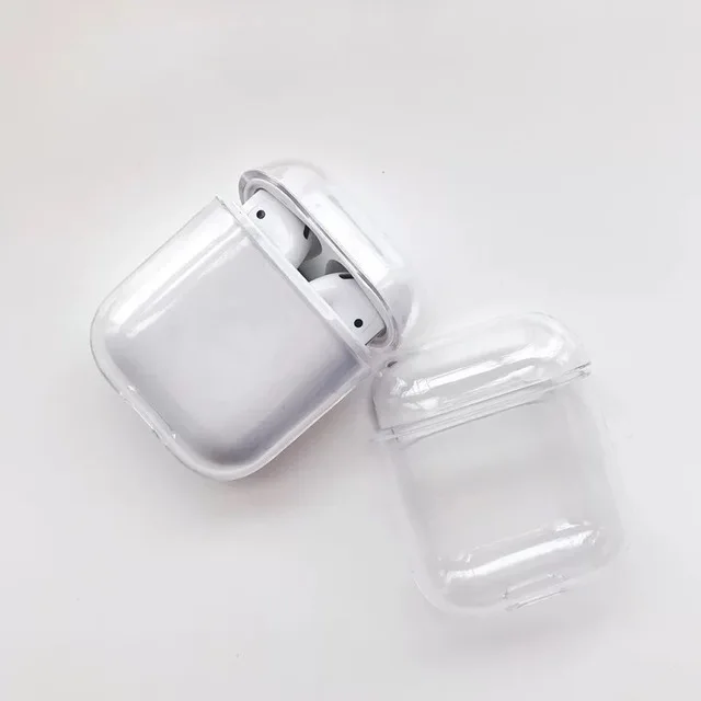 Силиконовый чехол для наушников с милыми мультяшками чехол для Airpods зарядная коробка защитный чехол Роскошный чехол для наушников Air pods с кольцевым ремешком - Цвет: Clear