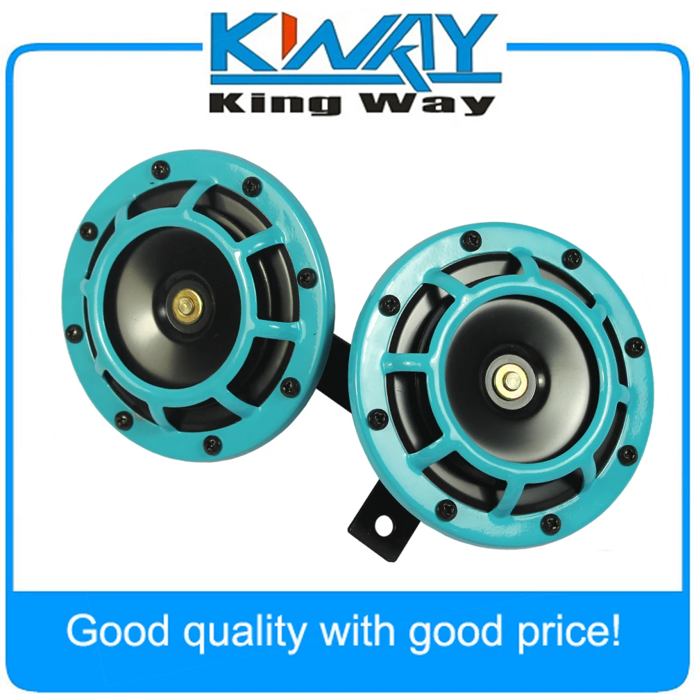 12V Electric Loud Blast Tone Grill Mount Compact Car Horn 335HZ/400HZ