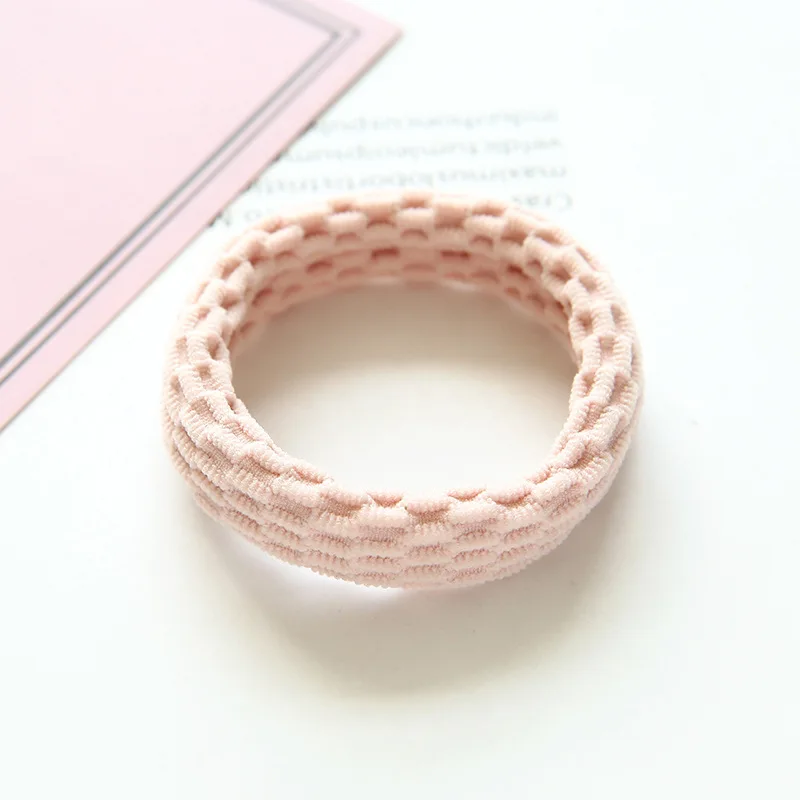 1pc Small Beehive Hair Ring Hair Accessories Rubber Band Girls Tie Hair Commonly Used Solid Color Towel Ring Headdress G0502