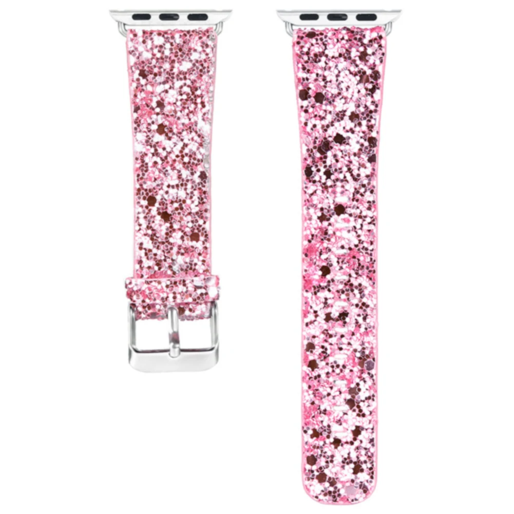 Замена Блестящий Bling Sequin аксессуары ремешок прочный Глянцевая искусственная