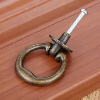 1Pc Vintage Alloy Cabinet Handles Furniture Knobs Kitchen Drawer Cupboard Ring Pull Handles Furniture Fittings 4636mm