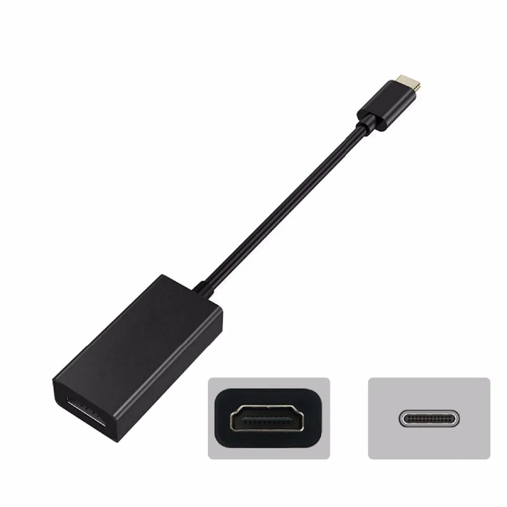 JZYuan USB C 3,1 к HDMI кабель type C штекер HDMI Женский 4 к 60 Гц адаптер конвертер кабель для MacBook ChromeBook DELL ноутбука