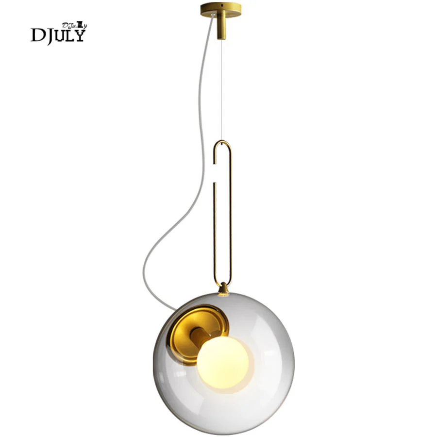 

postmodern Bubble glass globe pendant lights industrial hanging lamp living room loft decor hang lamp cafe bar light fixtures