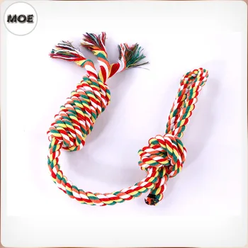 

2017 Christmas Cotton Rope Molar Toy For Dog Chew Biting Interactive Black Friday