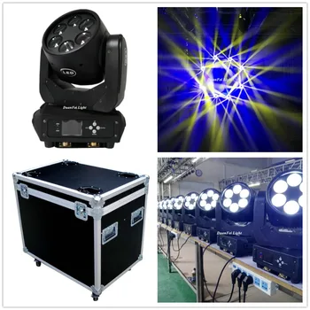 

Flightcase Packing 2 lights high power low consumption led moving head beam super light 6x25w for light show performance