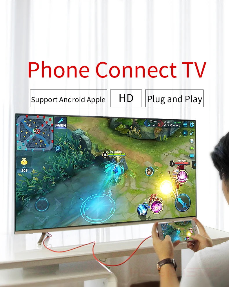 Hagиvот 8-контактный HDMI кабель HDTV Цифровой AV адаптер 1080P Smart для Apple iPhone 8 7plus 6S 5S iPad для Andriod samsung 2 метра