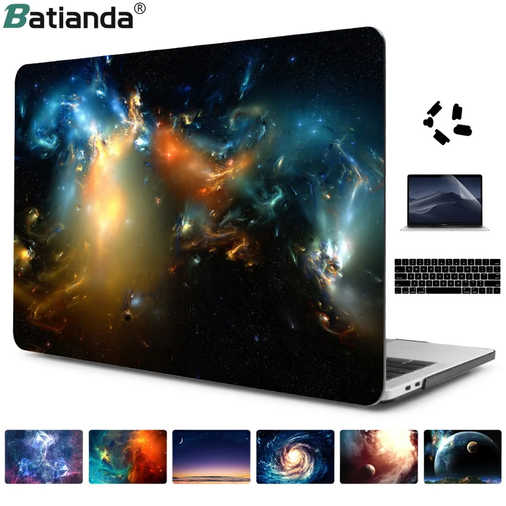 Дешево Batianda Жесткий Чехол для ноутбука Apple MacBook Air Pro retina 11 12 13,3 15,4 2016 2017 2018 новый Pro 13 15 Touch Bar A1706