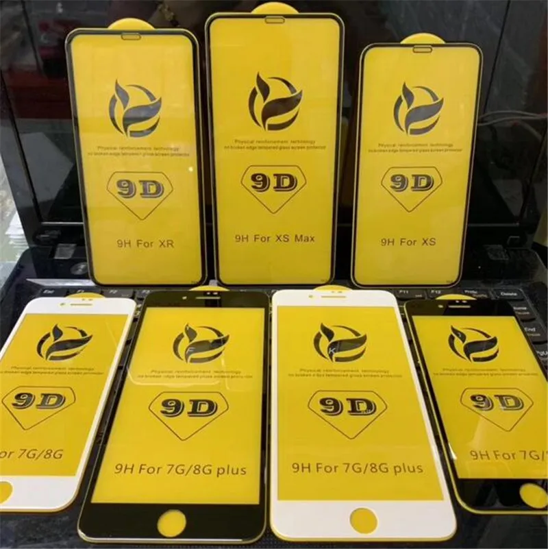 Быстрая посадка 9D Закаленное стекло протектор экрана телефона для Iphone XR XS MAX X 8 8PLUS