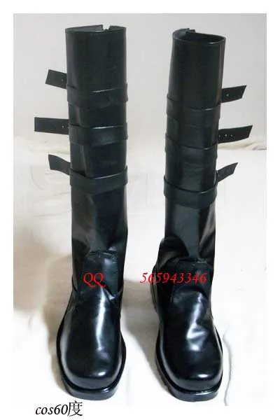 Tsubasa: Reservoir Chronicle Shaoran Lungo Nero Cosplay Scarpe Stivali S008