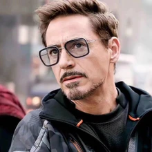 Мстители Tony Stark солнцезащитные очки ретро очки женские мужские солнцезащитные очки в стиле стимпанк Железный человек солнцезащитные очки металлические Звездные очки Рамка для очков