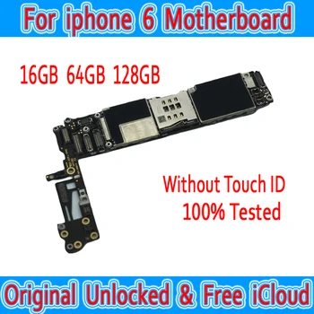 

Factory unlocked for iphone 6 Motherboard without Touch ID,Original with free iCloud for iphone 6 Mainboard with Chips
