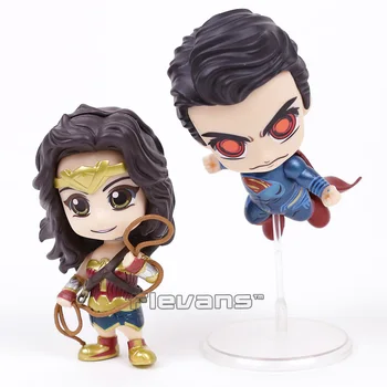

COSBABY DC Justice League Superman / Wonder Woman Bobble Head Dolls PVC Figure Collectible Model Toys