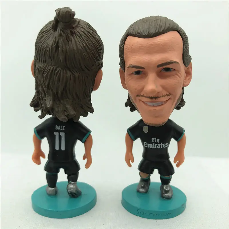 

Soccerwe Limited Edition Gareth Bale Doll Madrid11# Football 2018 Champion Black Wing Striker Figurine 2.6 Inches Height Resin