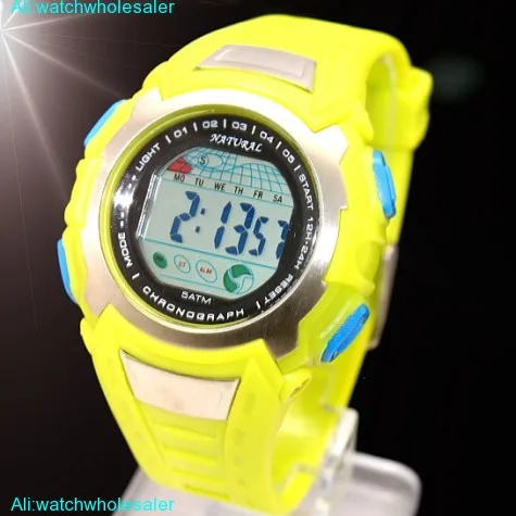 DW393A Date Alarm PNP Matt Silver Bezel Men Women 100% Tested 3ATM Digital Watch