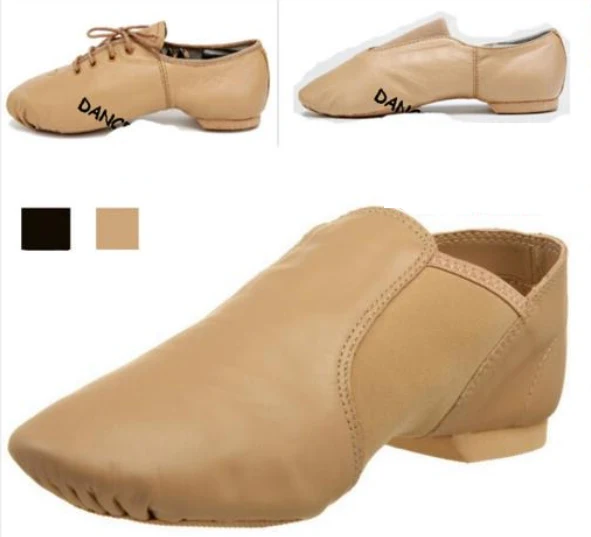 $13.2 Professional Jazz Dance Shoes Boots Women Men Kids Lace Up Dance Jazz Sneakers Leather Jaz