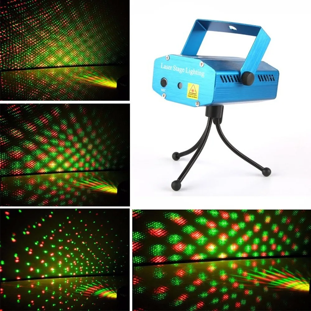 New Mini Super Projector DJ Disco Light Stage R&G Party Lighting Show ...