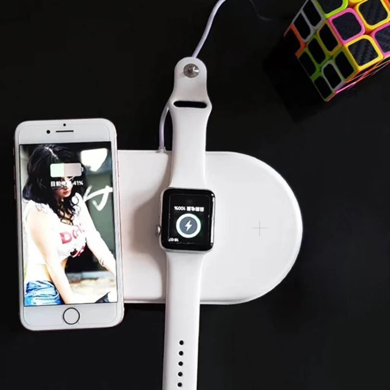 3 в 1 Airpower для Apple Watch 2 3 4 AirPods 7,5 Вт QI Беспроводное зарядное устройство для iPhone 8 X XR XS 11 Pro Max 8Plus быстрая зарядная док-станция