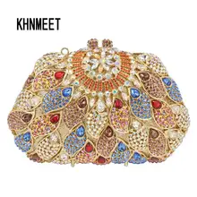 Супер Роскошные Красные кристаллы вечерний клатч, сумка, кошельки женские модные вечерние сумки на плечо с цепочкой SC286