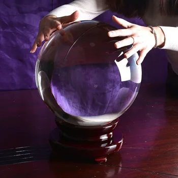

LS 260mm Big Solid Clear Quartz Crystal Ball Feng Shui Sphere Venue Decor 9.84" Stock In UK Warehouse