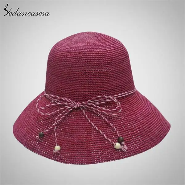 Marca moda sombreros de Sol para las mujeres las señoras verano playa amor paja sombrero de alta calidad sombreros del ganchillo AliExpress Accesorios para la ropa