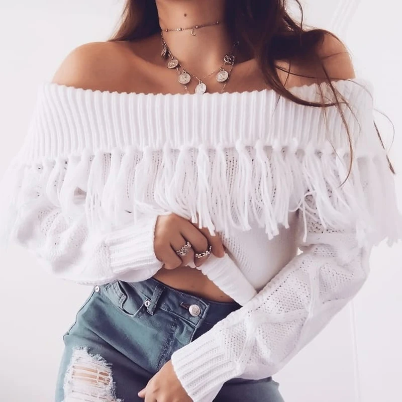 Off The Shoulder Sweater Women (1)
