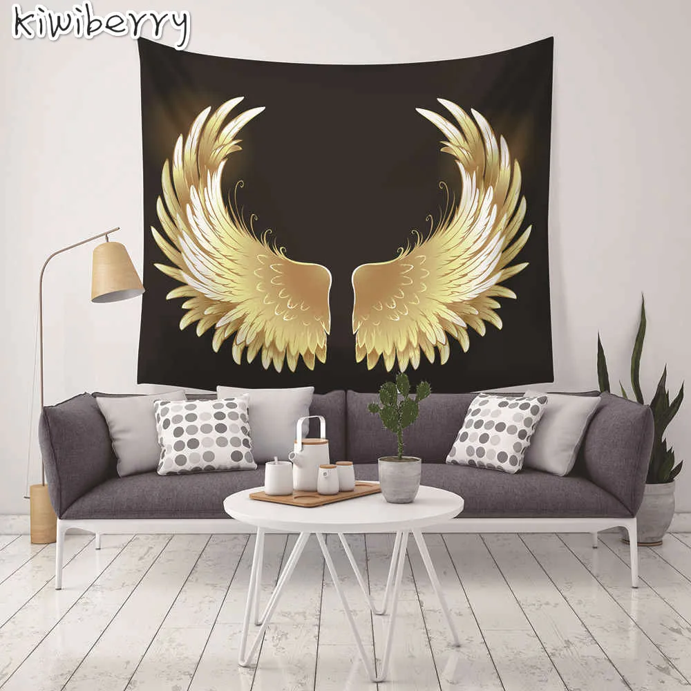 Modern Wing Printed Wall Tapestry Home Decorative Hippie Macrame Wall Hanging Bohemian Style Beach Carpet Boho Mandala Tapestry