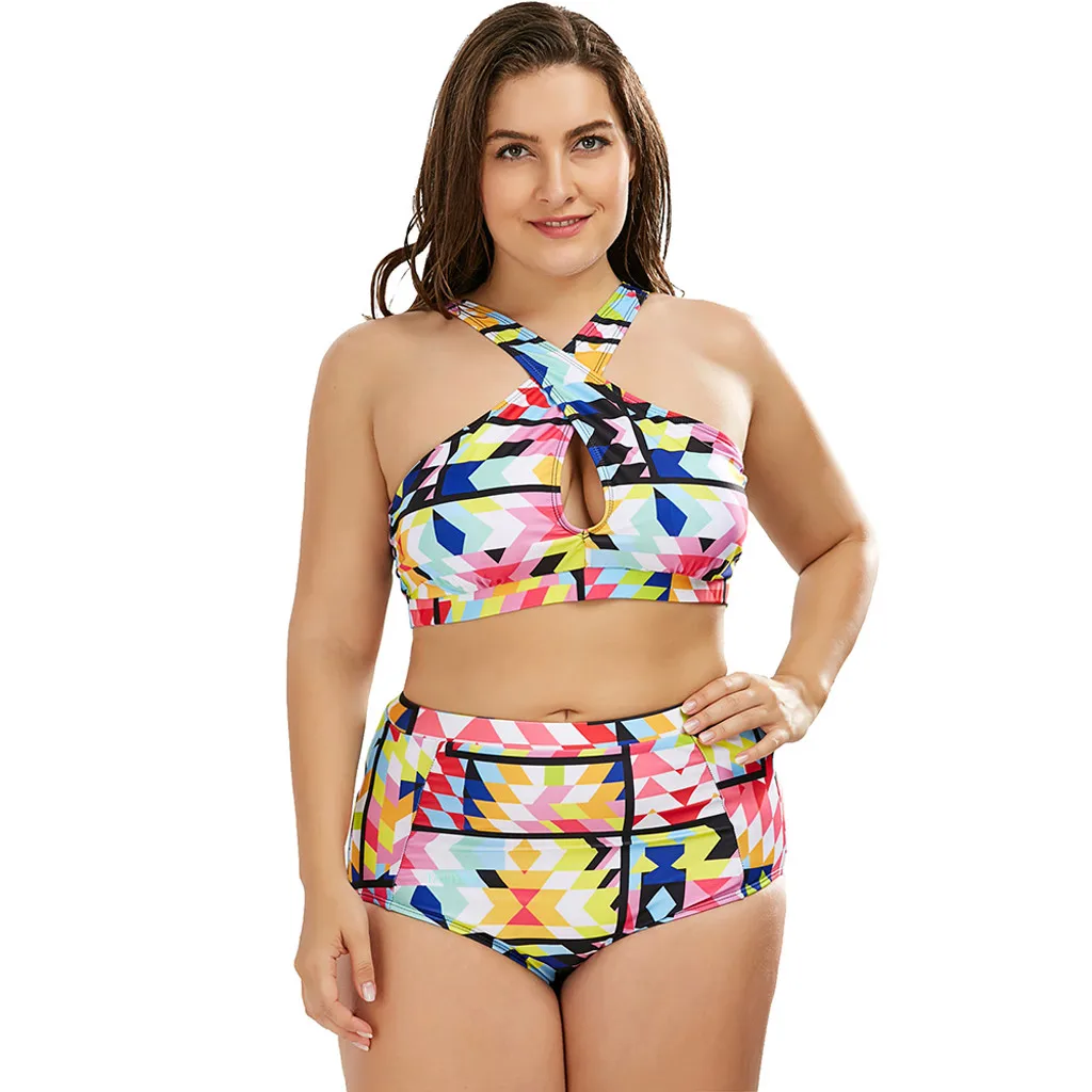 

Plus Size Swimwear 2 Piece Swimsuit Women Big Size Bathing Suit Summer 2019 Brazilian Oversized Maio Feminino Praia Biquini