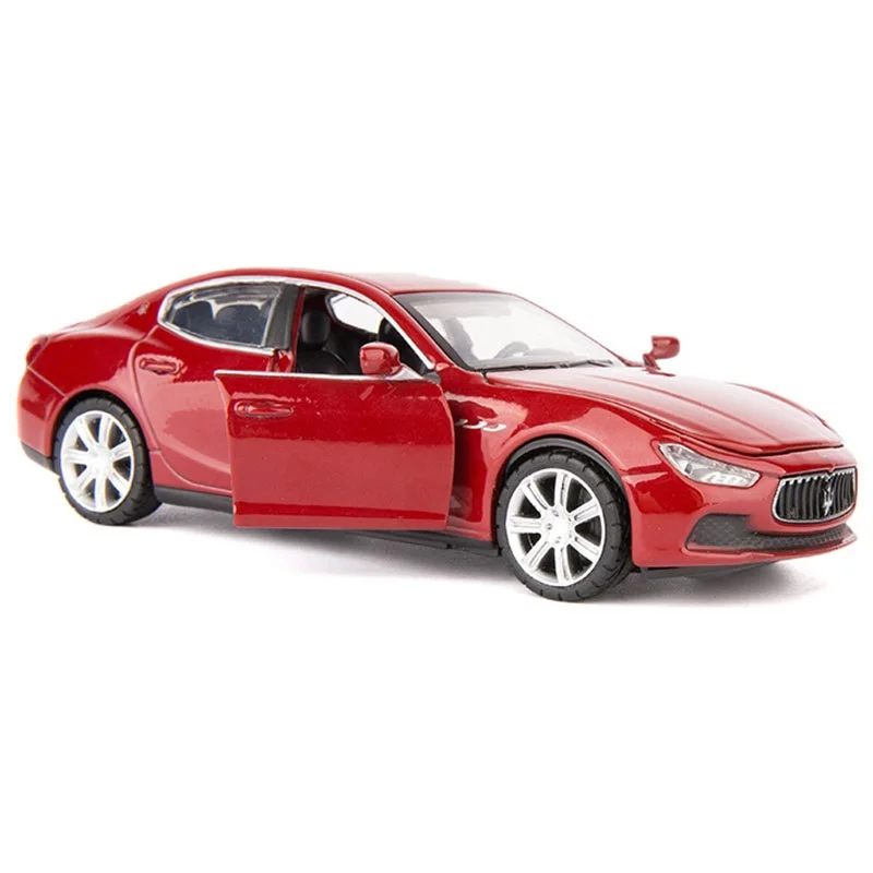 

1:32 Maserati Ghibli Diecast Car model metallic material kids toys Sound and light pull back Model car decoration