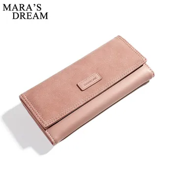 

Mara's Dream New Envelope Designer Clutch Wallets For Women Hasp Solid Color Pocket To Coin Card Holder Female Purse Long Wallet