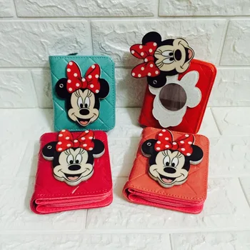 

Luxury Designer Bolsa Minnie Magic Short Cute Small Mini Ladies Wallet Women Leather Wallets Purse Women Portefeuille Femme 40