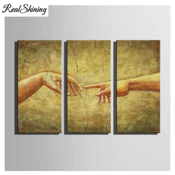 

5d diamond Embroidery full square,Creation of Adam Abstract,diy diamond painting 3 pcs cross stitch diamond rhinestones FS5731