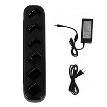 Single row of six universal charger dock quick charger for motorola walkie talkie gp328/338/340 ht1250 pro5150 mtx8250