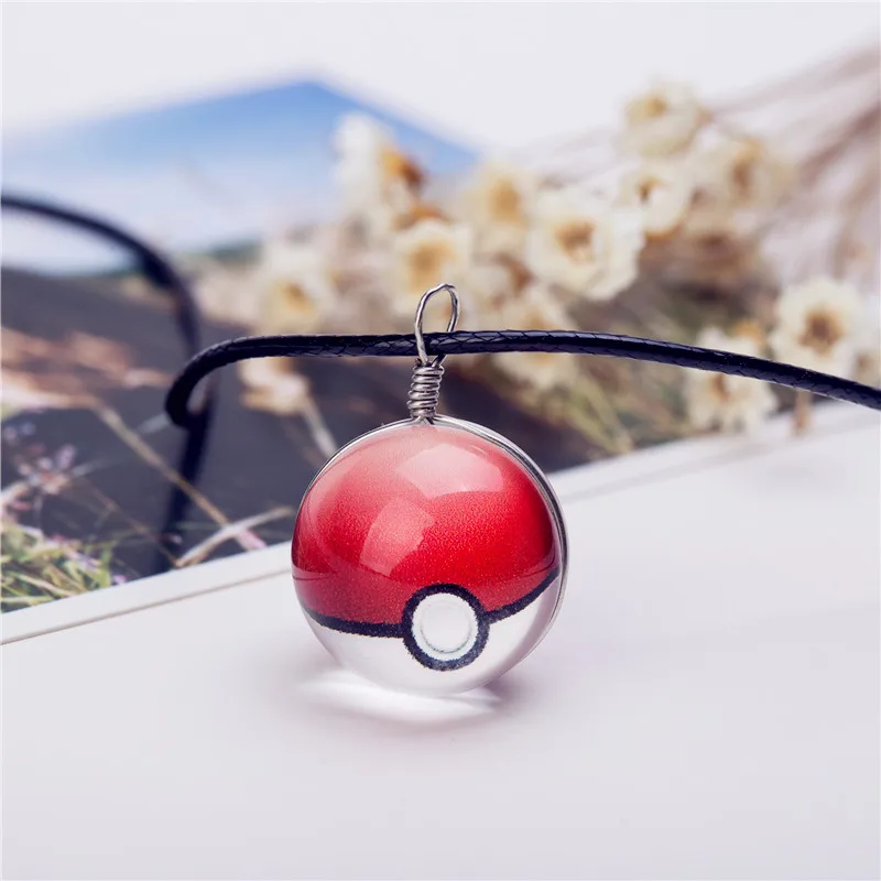 Популярное стеклянное ювелирное ожерелье Eevee Pokeball подвеска Pokemon Ball Персонализированное изображение ожерелье s