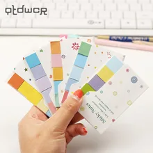 

3 Set Sweet Candy Color Rainbow Self-Adhesive Memo Pads N times Bookmark Notepad Sticky Notes Marker Office Supplies