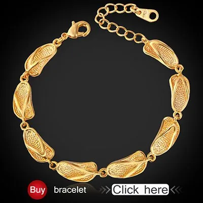 U7 Дубай Позолоченные Сандалии Серьги Браслет Ожерелье Наборы Для Женщин Африканские Ювелирные Изделия S659